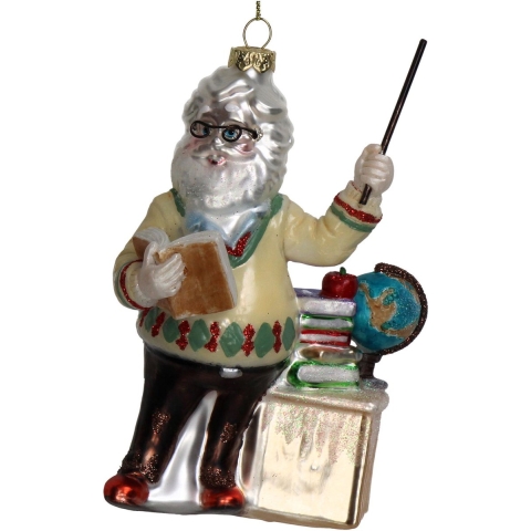 Ornament kerstbal Leraar Glas Multi 13.3 cm - Hd collection