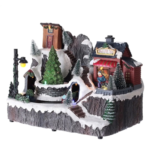 LED scenery l15b22h17cm-11l mlt a4 kerst - Lumineo