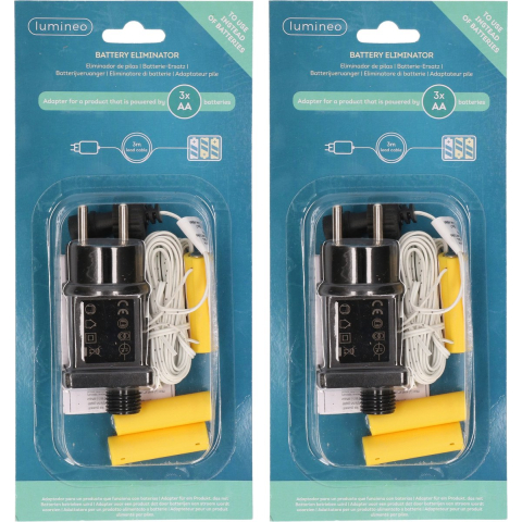 2x stuks adapter 3x AA batterij vervanger -