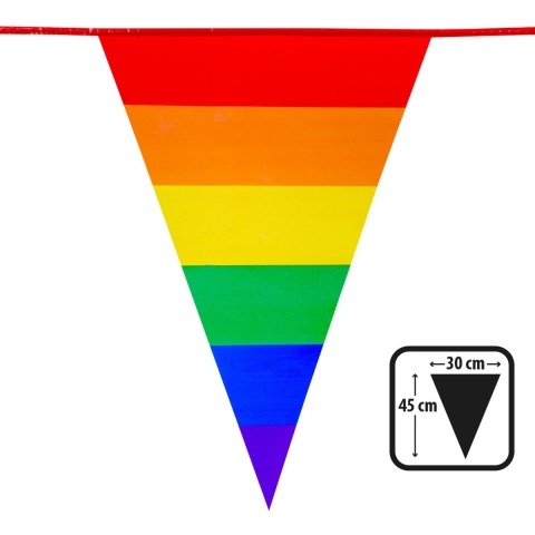 Boland PE vlaggenlijn - 8m - Regenboog - Universeel Thema -