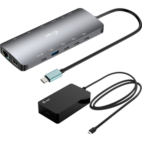 i-tec C31NANOTRIPLED140 USB-C dockingstation Incl. laadfunctie, USB-C Power Delivery