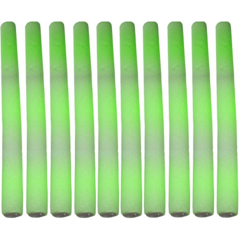 10x Partystaven met groen LED licht 48 cm -