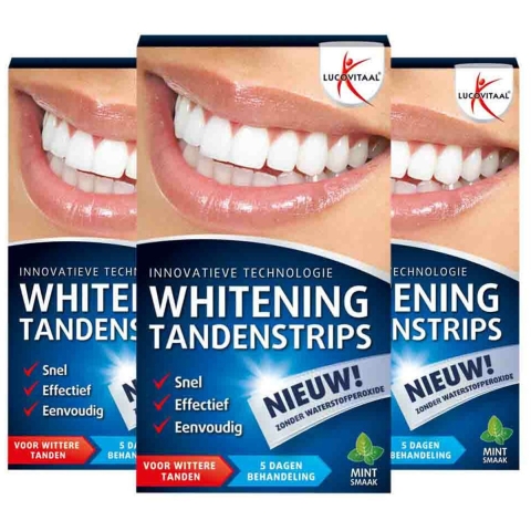 3x Lucovitaal Whitening Tandenstrips 5 sets