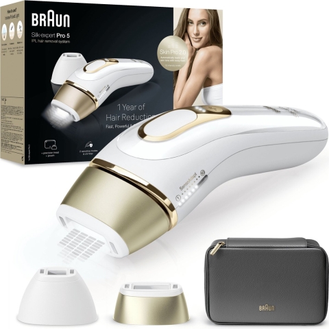 Braun Silk-expert Pro 5 - IPL ontharingsapparaat - Snelle behandeling - Wit