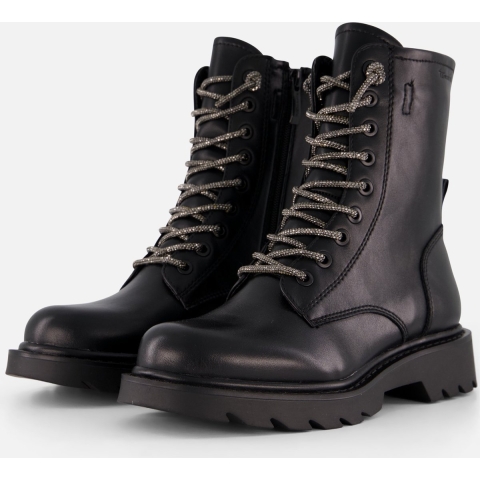 Tamaris - Maat 40 - Veterboots zwart Synthetisch