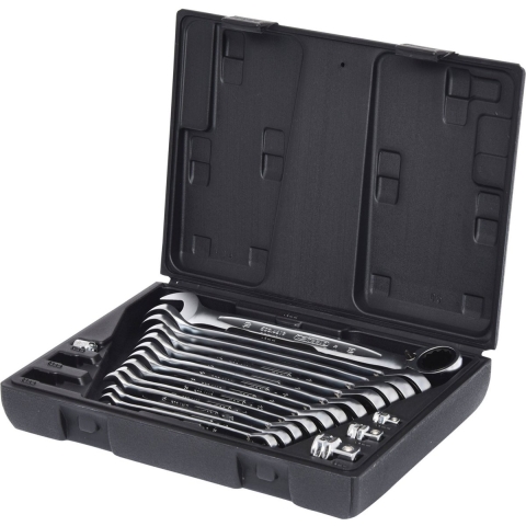KS Tools 503.4666 5034666 Ring-steeksleutelset 16-delig Sleutelbreedte (metrisch) 19 mm