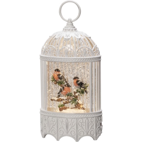 Sneeuwlantaarn vogelkooi 3 vogels 25cm - Konstsmide