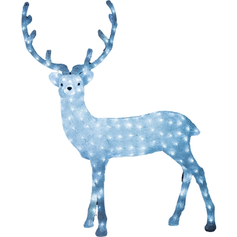 Kerstverlichting figuur - rendier - 118,5 cm - 200 leds - helder wit - verlichte figuren -