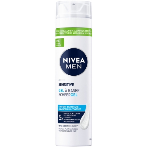 6x NIVEA Men Scheergel Sensitive 200 ml