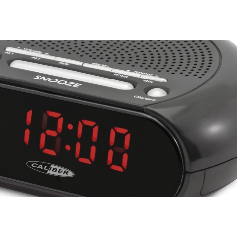 Caliber HCG004 - Wekkerradio - Dual Alarm Snooze Slaap Timer - Zwart