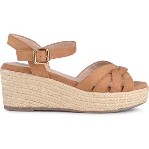 POSH by Poelman TULSI - Dames Sandalen - Imitatieleer - Cognac