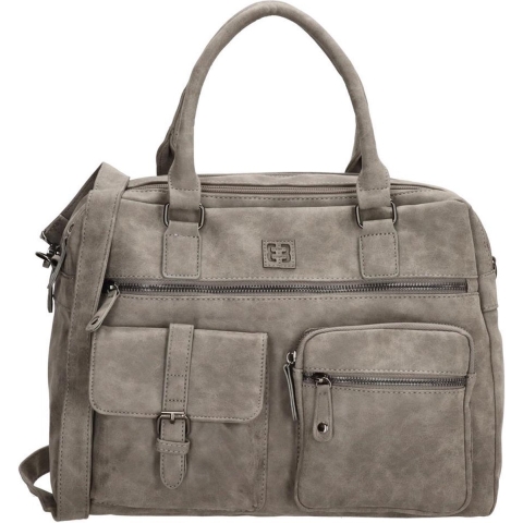 Enrico Benetti Ardèche 66585 - Handtas - 15"laptopvak - Midden Grijs
