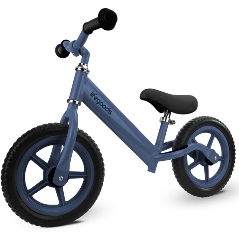 LifeGoods Loopfiets - Loopfietsje - Verstelbaar zadel en stuur - Marineblauw