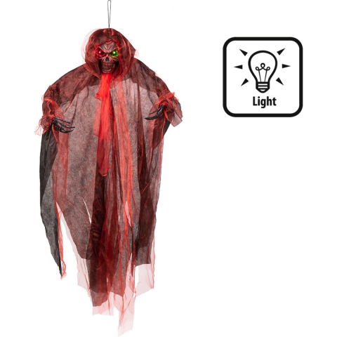 Boland Hangdecoratie demon pop - rood - 180 cm - met licht - halloween/horror - decoratie -