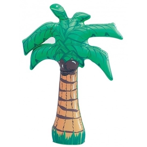 6 stuks Opblaasbare palmbomen van 45 cm -