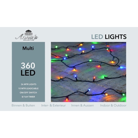 Anna's Collection Kerstverlichting - 360 leds - dimmer en timer -