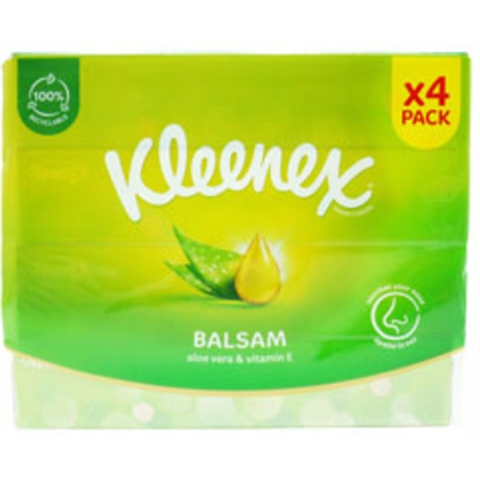 6x Kleenex 4 x 64 stuks Tissues Balsam 3-laags