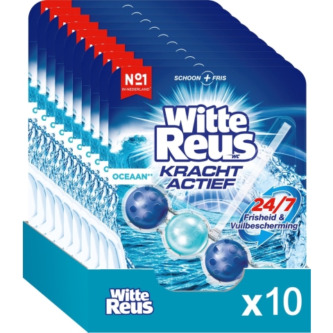 10x Witte Reus Toiletblok Kracht Actief Oceaan