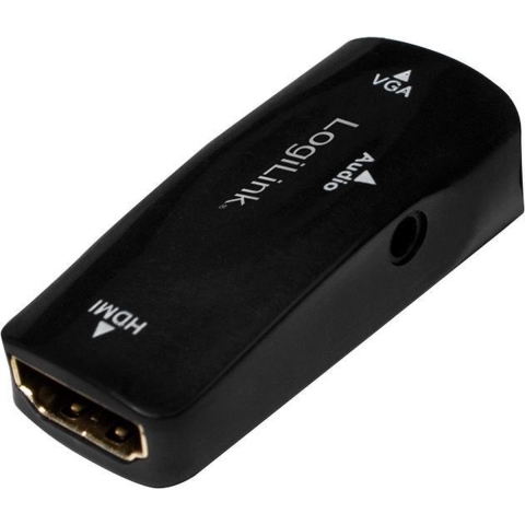 LogiLink CV0108 Adapter [1x HDMI-bus - 1x VGA-bus] Zwart