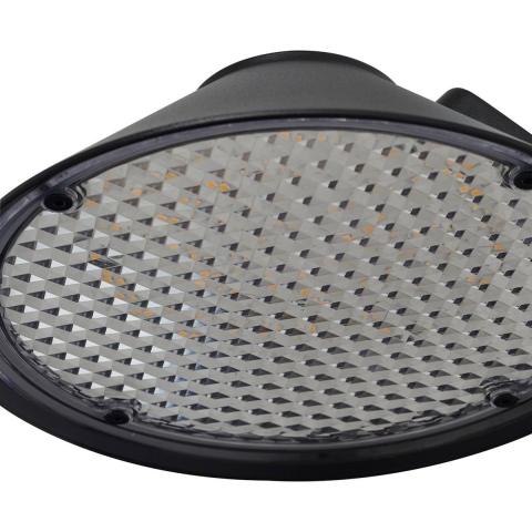 Lindby - Capelo LED buiten wandlamp Ø 20 cm zwart metaal Sensor