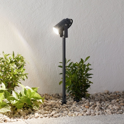 Lucande - Galina Buiten Lamp w/Spike H40 Dark Grey