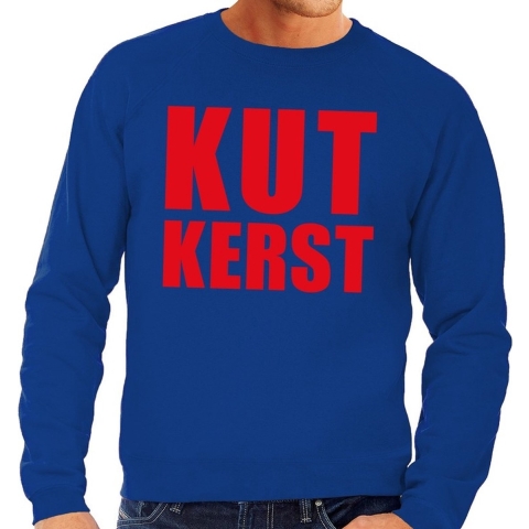 Foute kersttrui Kut Kerst blauw voor heren S (48) -