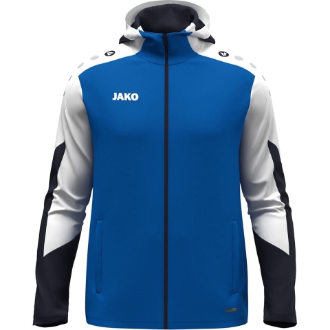 JAKO 6870D Jas Met Kap Dames - Royal/Wit/Marine - S (34/36)