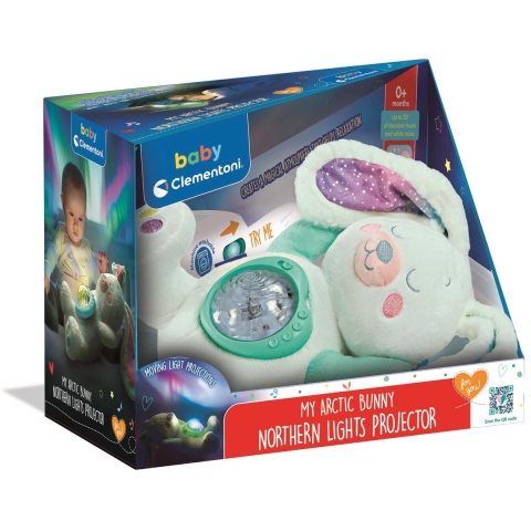 Clementoni Baby Knuffel Konijn Noorderlicht + Licht en Geluid