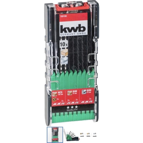 kwb 109180 Decoupeerzaagbladenset, 10-delig 10 stuk(s)