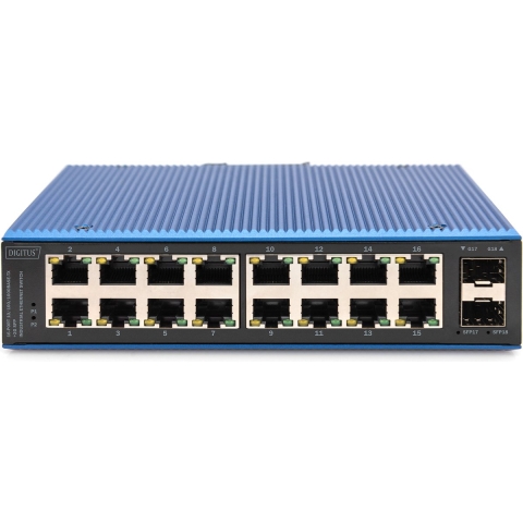 Digitus DN-651138 Industrial Ethernet Switch 16 + 2 poorten 10 / 100 / 1000 MBit/s