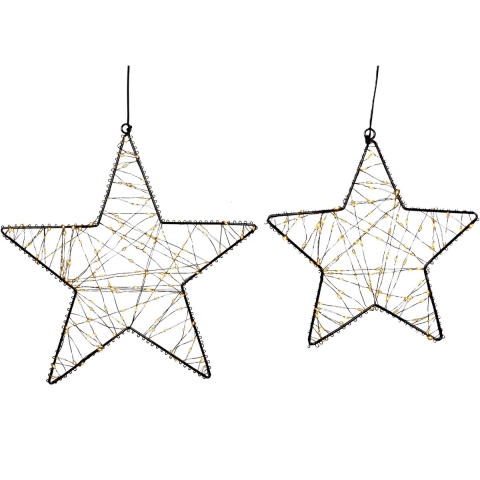 Verlichte sterren - warm wit - verlichte figuren - kerstverlichting - kerstdecoratie -