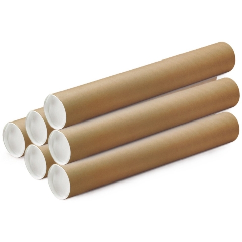 Poster koker van karton - 20x - 850 x 100 mm - Verzendkokers -