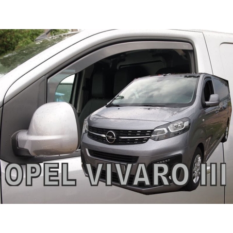 Opel Vivaro - Zijwindschermen - Inclusief spanclips - Smoke getint (2 stuks)