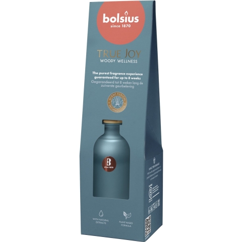 Bolsius True Joy Woody Wellness Geurstokjes 80 ml Blauw
