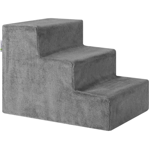 Houten Huisdierentrap Timmy - 3 Treden - Max. 50 kg - Grijs - 46 x 36 x 34 cm