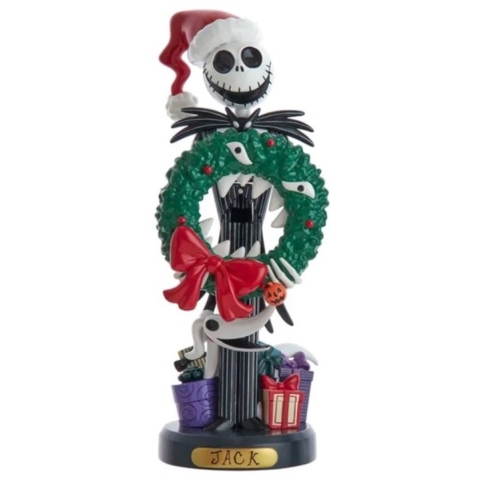 Notenkraker plastic Jack Skellington met krans 31 cm - Disney