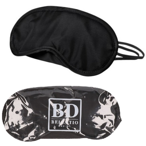 Bellatio Design Slaapmaskers - 20x - oogmaskers - microfiber - one size fits all - zwart - elastiek -