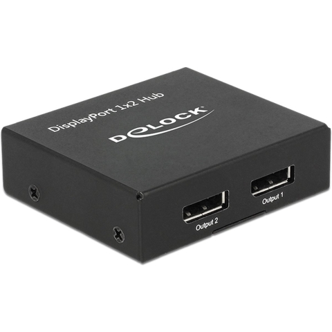 Delock 87691 DisplayPort 1.2-splitter 1 x DisplayPort in > 2 x DisplayPort uit 4K
