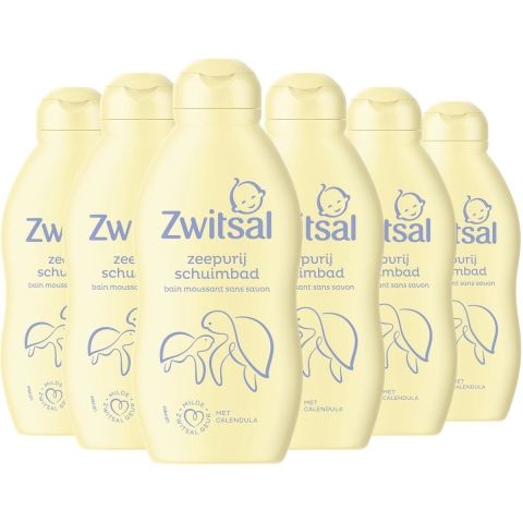 6x Zwitsal Zeepvrij Schuimbad 200 ml