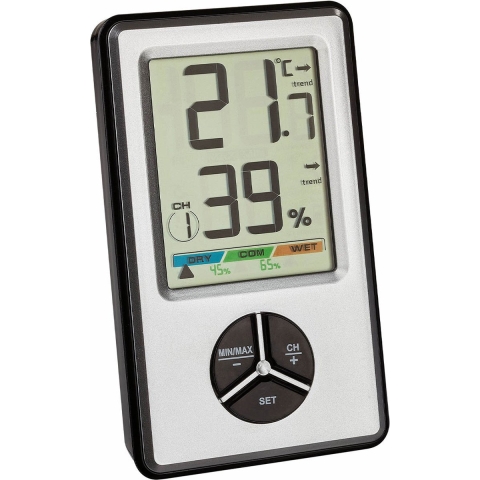 TFA Dostmann Sonstiges Haushaltsgerät 30.5045.54 Draadloze thermo- en hygrometer Wit