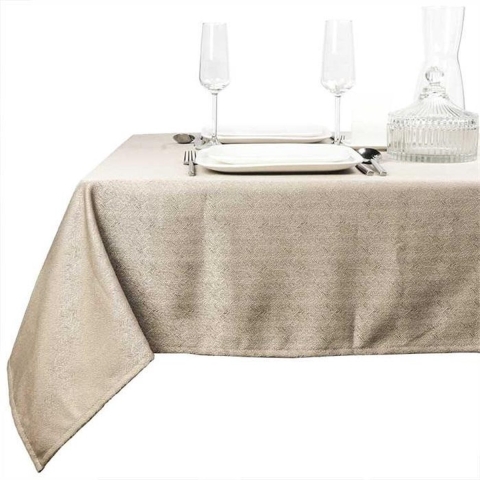 Tafelkleed oda l250b150cm taupe - Unique living