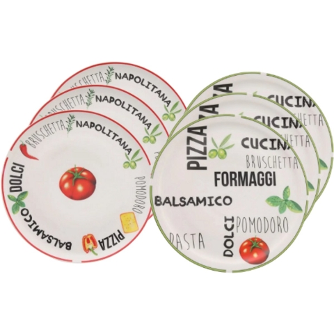 Cookinglife Pizzaborden Italia ø 30 cm - 6 stuks
