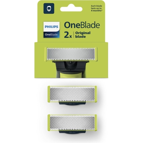 Philips OneBlade QP220/51 - Scheermes - 2x vervangmesjes - Zilver (2 stuks)