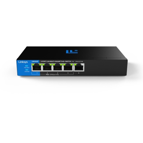 Linksys LN2305P â" Netwerk Switch â" Unmanaged PoE+ â" 2500 Mbps â" 5-poorts