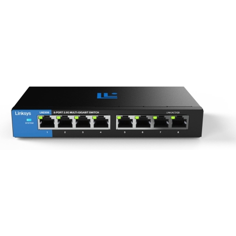 Linksys LN2308 - Netwerk Switch - Unmanaged - 2500 Mbps - 8-Poorten