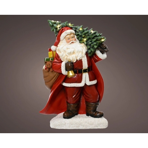 Micro LED kerstman l12b25h38 cm warm wit - Lumineo