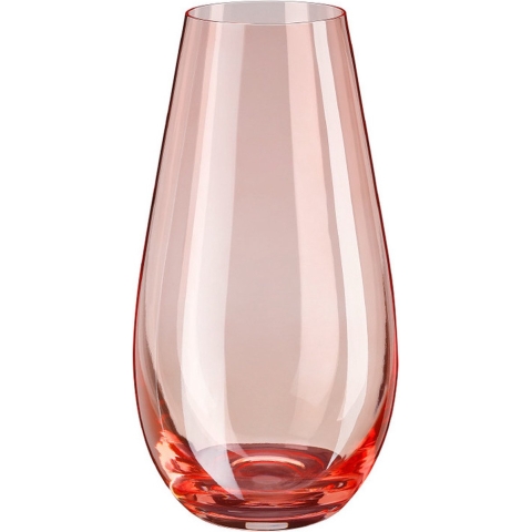 Bloemenvaas New York - transparant roze - glas - H24 cm -