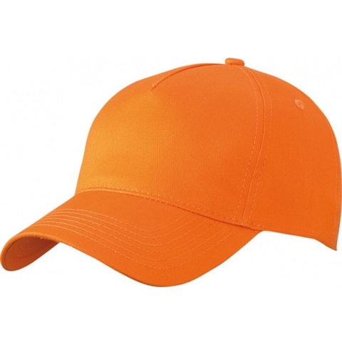 50x stuks 5-panel baseball petjes /caps in de kleur oranje -
