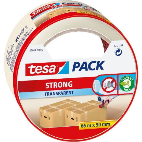 Tesa verpakkingstape - 8x - transparant - 66 m x 50 mm - tape rol - verpakkingsbenodigdheden -