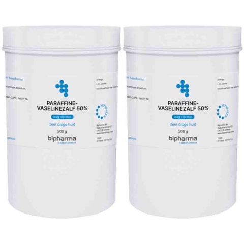2x Bipharma Paraffine Vaselinezalf 50% 500 gr